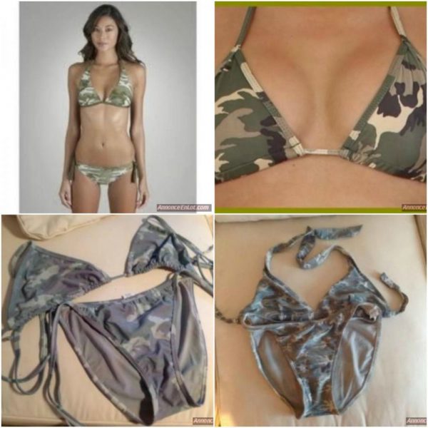 lot 600 camo bathing suits (army) 2 pieces Spring Summer Clothing Lots de surplus Camo