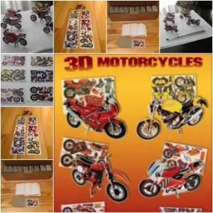 lot 7000 mini 3d plastic motorcycle puzzles Kids items Lots de surplus Moto-2