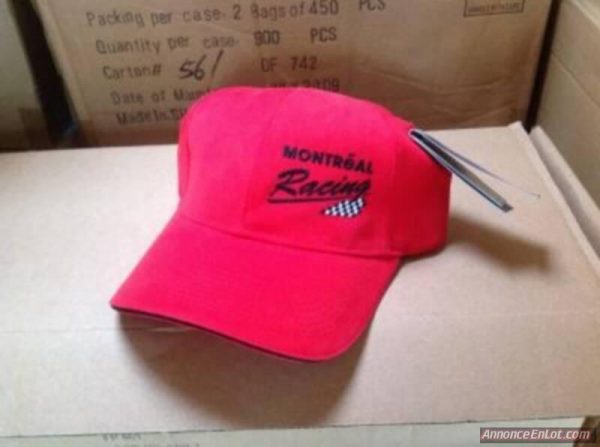 lot 150 casquettes rouges Montreal Racing Articles de Sports Lots de surplus T5