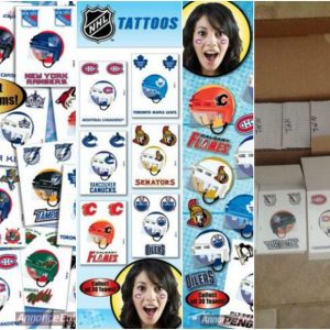 lot 7000 giant tattoos of the 30 NHL teams Kids items Lots de surplus Tattoos