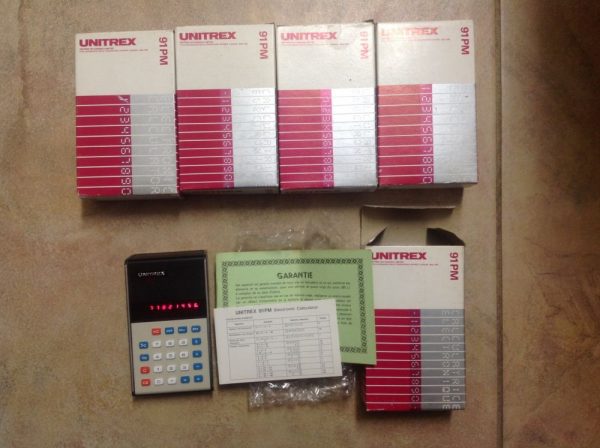 lot 35 calculatrices neuves vintage unitrex 91pm années 70 Accessoires Électronique Lots de surplus Calcu2