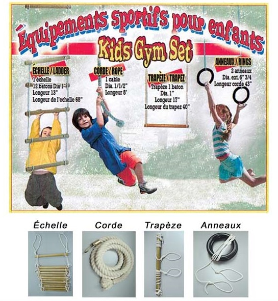 lot 240 Équipements Sportifs pour Enfants divisés en 4 Items Accessoires Exercice Lots de surplus Gym-enfant