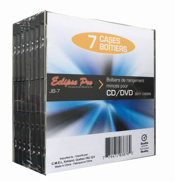 Lot 1242 Boîtiers de Rangement Minces pour CD/DVD 7pk Accessoires Électronique Lots de surplus Jb-7