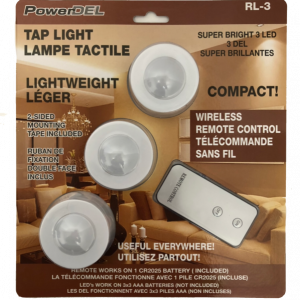 Lot 726 Paquets 3 Lampes Tactiles Sans Fil avec Télécommande Éclairage Lots de surplus Rl-3