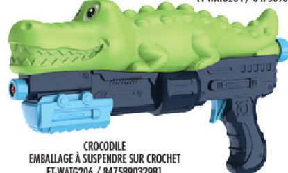 Lot 1300 Pistolets à Eau Dinosaure, Crocodile, Requin Articles Enfants Lots de surplus 1e