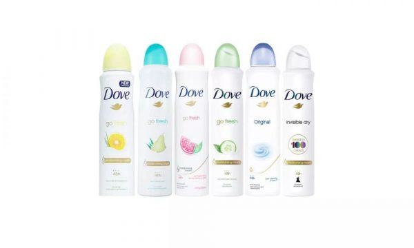 Lot 3000 Déodorants en Spray Dove 250ml Produits pour le Corps Lots de surplus Dove1