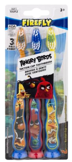 Lot 5800 Ensembles de 3 Brosses à Dents à Ventouses Angry Birds Articles Enfants Lots de surplus Angry-brosse-dents