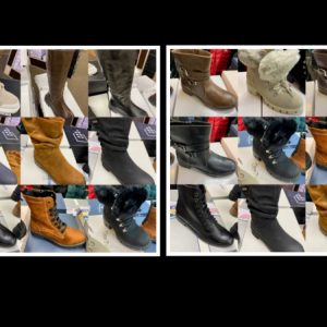Lot 600 Paires Bottes d’Hiver pour Femmes Chaussures-Bottes Lots de surplus Bootss