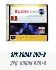 Lot 3702 Paquets de 3 Kodak DVD+R Accessoires Informatique Lots de surplus Dvdr-3pk