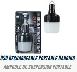 Lot 890 Ampoules de Suspension Portables Rechargeables USB Éclairage Lots de surplus Rfl-1200