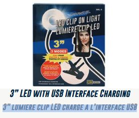 Lot 361 Lumières LED Clip 3” Charge à l’Interface USB Accessoires Cellulaires Lots de surplus Srl-9