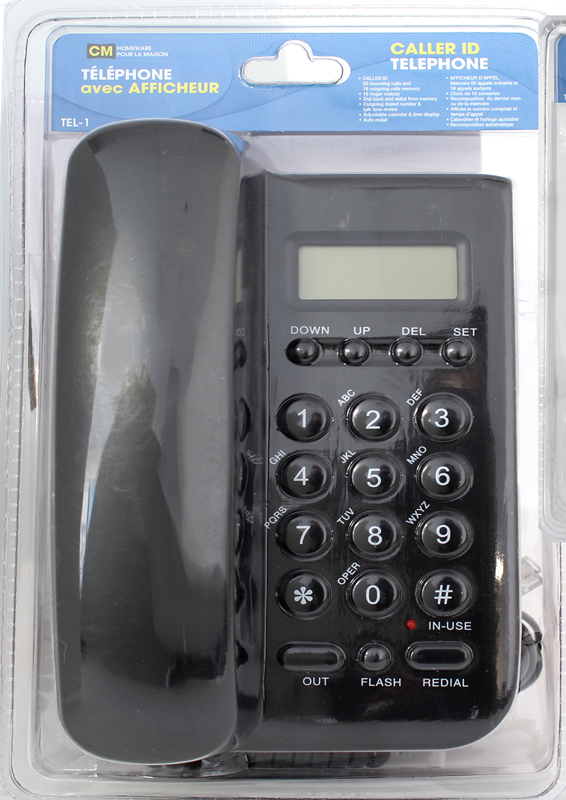 Lot 372 Téléphones Noirs avec Afficheur Accessoires Électronique Lots de surplus Tel-1bk