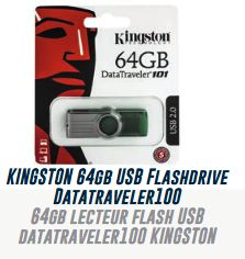 Lot 437 Lecteurs Flash USB KINGSTON 64GB Accessoires Informatique Lots de surplus Fd64gb-king