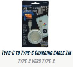 Lot 1648 Câbles de Chargement de Type C à Type C de 1M Accessoires Cellulaires Lots de surplus Ipc-4000