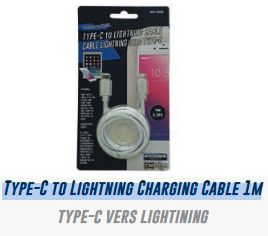 Lot 1429 Câbles de Chargement Type-C vers Lightning de 1M Accessoires Cellulaires Lots de surplus Ipc-5000