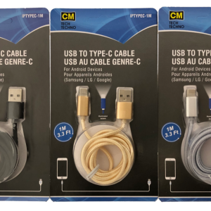 Lot 1263 Câbles USB vers Type-C Illuminés de 1M Accessoires Cellulaires Lots de surplus Iptypec-1m