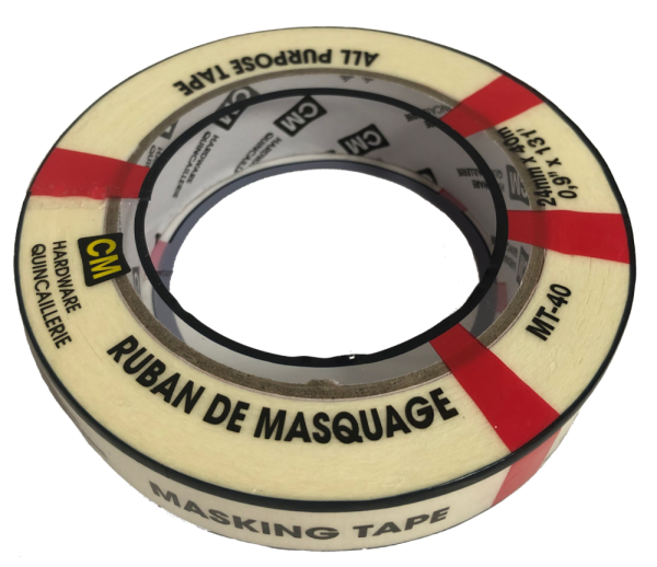 Lot 3947 Rubans Masking Tape 0.9″ x 131 Pieds Quincaillerie Lots de surplus Mt-40