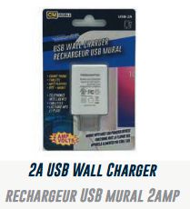Lot 742 Rechargeurs USB Muraux 2 Amp. Accessoires Cellulaires Lots de surplus Usb-2a