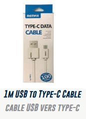 Lot 1690 Câbles USB vers Type-C de 1M Accessoires Cellulaires Lots de surplus Usb-typec-1m