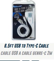 Lot 962 Câbles USB vers Type-C de 6,5 Pieds Accessoires Cellulaires Lots de surplus Usb-typec-6