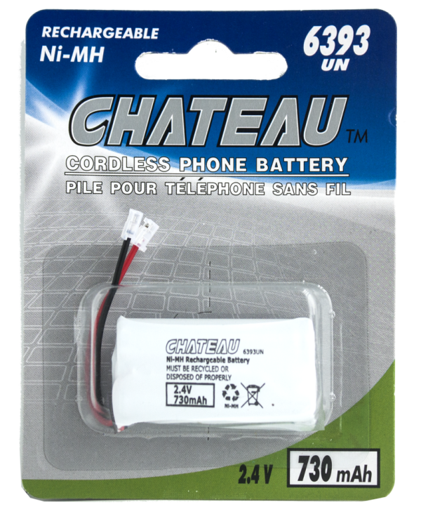 Lot 2649 Batteries pour Téléphone Sans Fil Universelles Pin 2 CHATEAU Batteries Lots de surplus 6393un