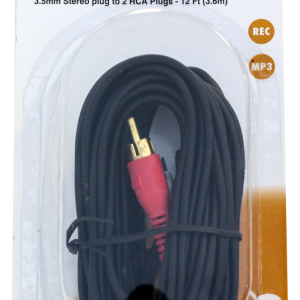 Lot 1327 Câbles Adaptateurs en « Y » Plug Stéréo à 2 RCA de 12 Pieds Accessoires Électronique Lots de surplus 785-144