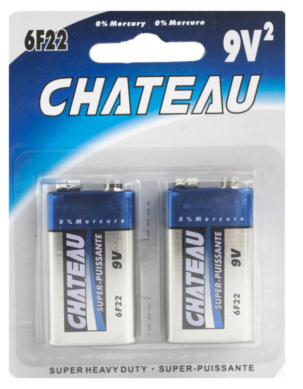 Lot 7481 Paquets de 2 Batteries 9V CHATEAU Batteries Lots de surplus 9v-2ch
