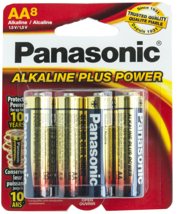 Lot 3273 Paquets de 8 Batteries AA, Alcalines PANASONIC Batteries Lots de surplus Aa-8al