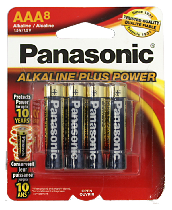 Lot 3957 Paquets de 8 Batteries AAA, Alcalines PANASONIC Batteries Lots de surplus Aaa-8al