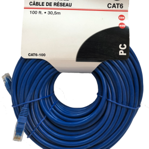 Lot 482 Câbles Réseau de 100 Pieds Accessoires Électronique Lots de surplus Cat6-100-blue