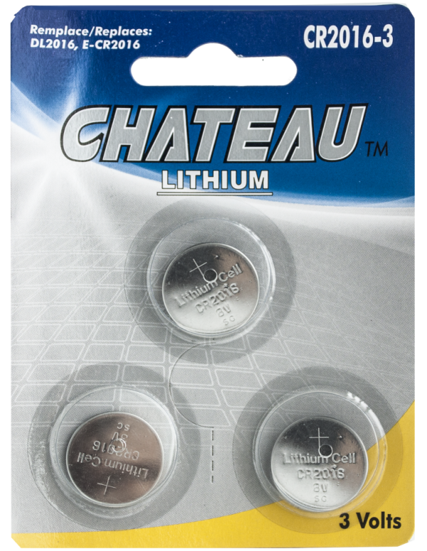 Lot 11374 Paquets de 3 Batteries 3V Lithium DL2016 CHATEAU Batteries Lots de surplus Cr2016-3