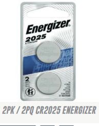Lot 2849 Paquets de 2 Batteries au Lithium CR2025, Energizer Batteries Lots de surplus Cr2025-2e