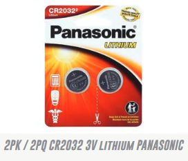 Lot 3740 Paquets de 2 Batteries au Lithium CR2032 3V, PANASONIC Batteries Lots de surplus Cr2032-2pan