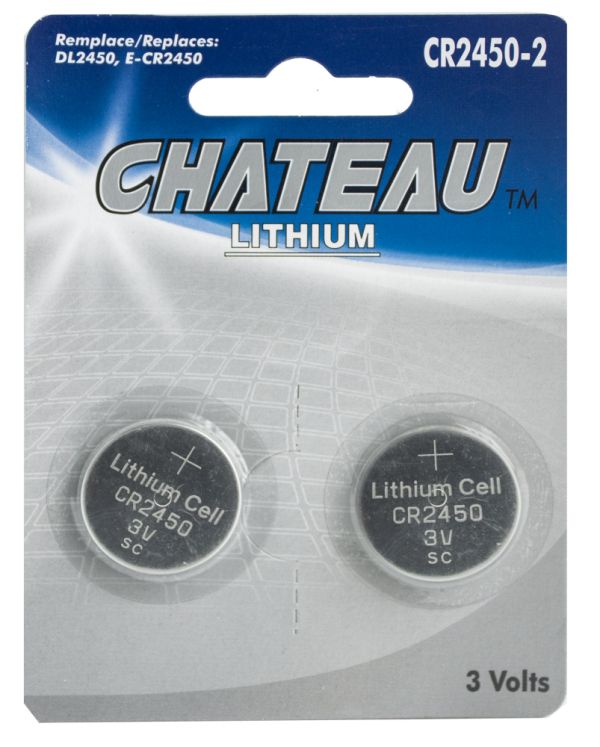 Lot 5582 Paquets de 2 Batteries 3V Lithium DL2450 CHATEAU Batteries Lots de surplus Cr2450-2