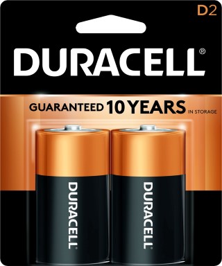Lot 2572 Paquets de 2 Batteries D, DURACELL Batteries Lots de surplus D-2-dur