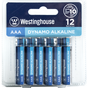 Lot 3028 Paquets de 12 Batteries AAA, Alcalines Dynamo WESTINGHOUSE Batteries Lots de surplus Dbpaaa-12
