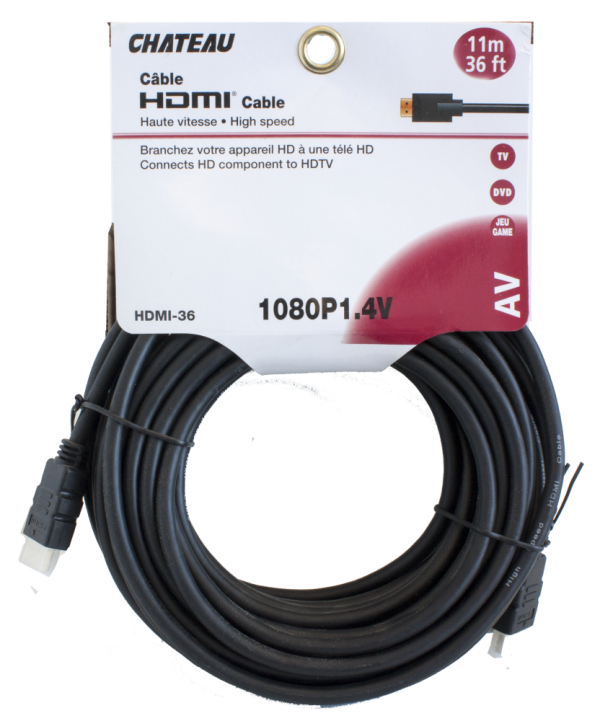 Lot 205 Câbles HDMI 1.4V de 36 Pieds Accessoires Électronique Lots de surplus Hdmi-36