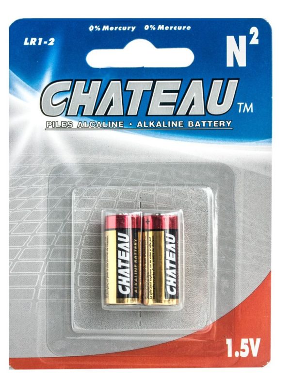 Lot 7482 Paquets de 2 Batteries LR1 N, Alcalines CHATEAU Batteries Lots de surplus Lr1-2