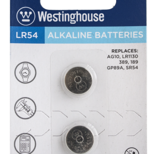 Lot 6329 Paquets de 2 Batteries Alcalines LR-54, 1,5V, WESTINGHOUSE Batteries Lots de surplus Lr54-bp2