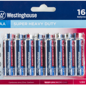 Lot 4370 Paquets de 16 Batteries AAA Super-Puissantes WESTINGHOUSE Batteries Lots de surplus R03p-bp16