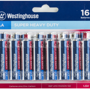 Lot 5829 Paquets de 16 Batteries AA Super-Puissantes WESTINGHOUSE Batteries Lots de surplus R6p-bp16