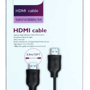 Lot 472 Câbles HDMI Haute Vitesse de 12 Pieds PHILIPS Accessoires Électronique Lots de surplus Swv1438