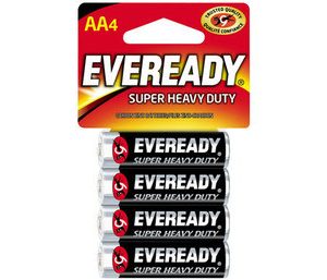 1215sw 4 1 Lot 5738 Paquets de 4 Piles AA Eveready Super Heavy Duty