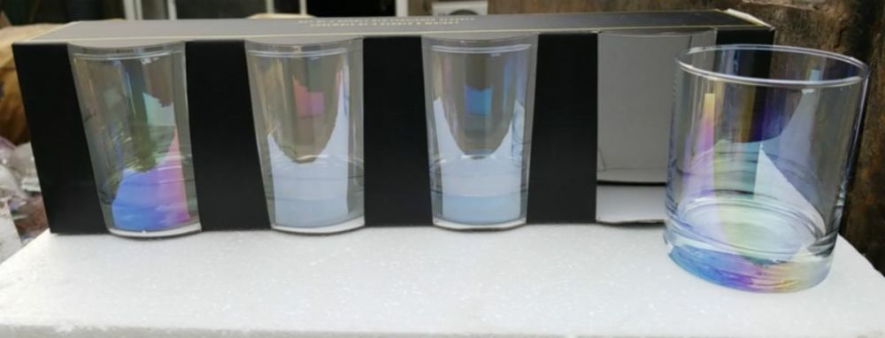 16 Lot 2508 Paquets de 4 Verres à Whisky Clairs Lustrés