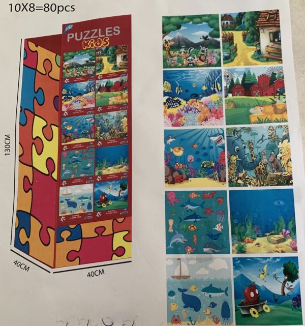 b12 Lot 3680 Puzzles pour Enfants de 80 Pièces