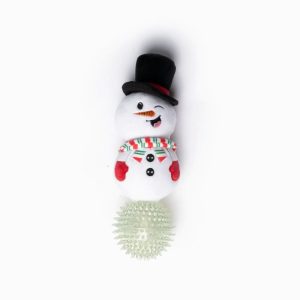 long plush snowman with spikey rubber ball toy 930707 Lot 168 Jouets Bonhomme de Neige pour Chiens
