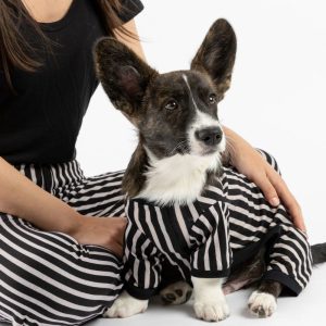 matching human dog pajama stripe 824717 Lot 95 Pyjamas Rayés pour Chiens