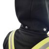manteaux noir capuchon bulldog protection arriere 1 Lot 400 Vestes à Capuchon Haute Visibilité pour le Travail, Hommes et Femmes