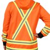 manteaux orange bulldog protection arriere Lot 400 Vestes à Capuchon Haute Visibilité pour le Travail, Hommes et Femmes