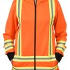 manteaux orange bulldog protection avant Lot 400 Vestes à Capuchon Haute Visibilité pour le Travail, Hommes et Femmes